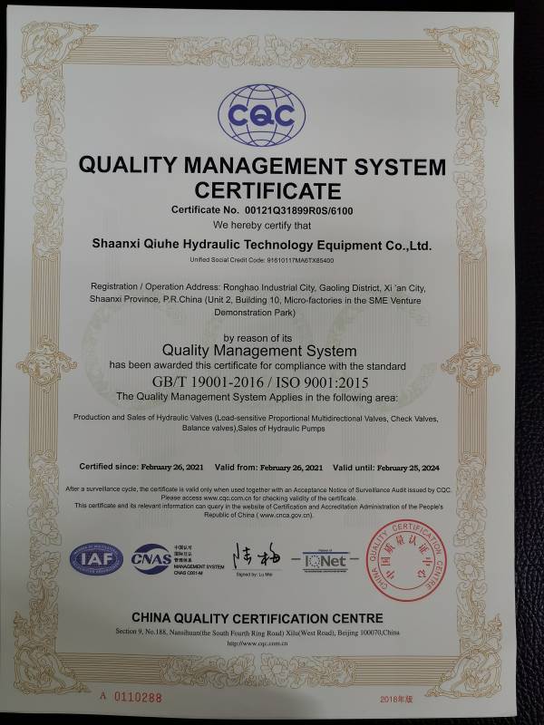 质量管理体系认证证书英文11