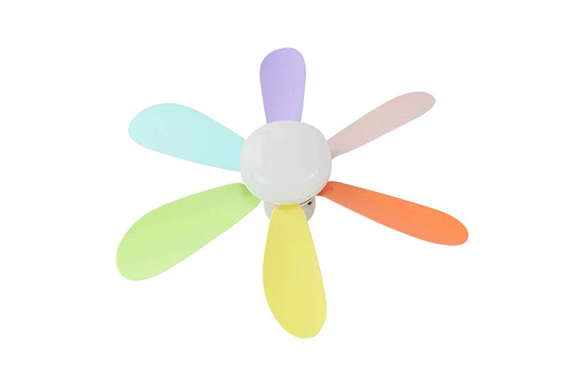 Multicolored fan light