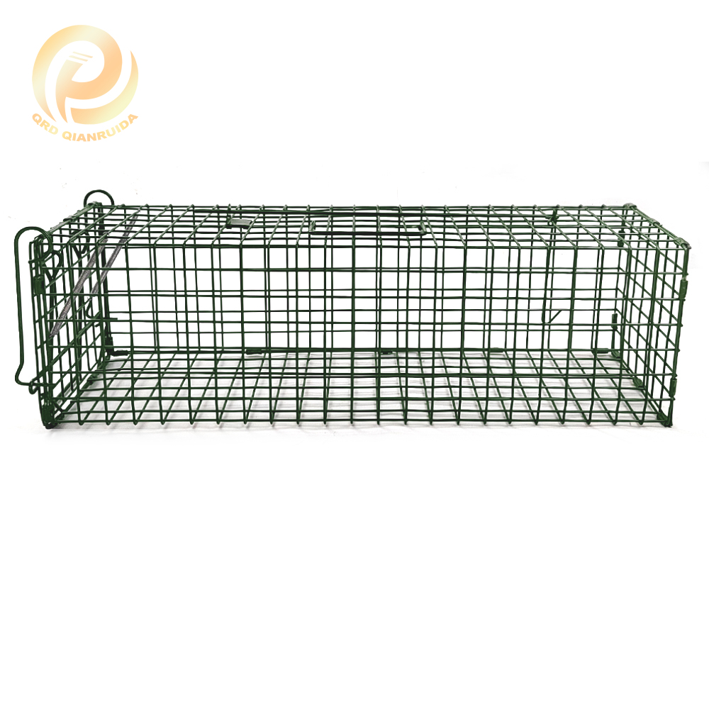 Mouse trap cage with 1 door - green 60 x 18 x 18 cm