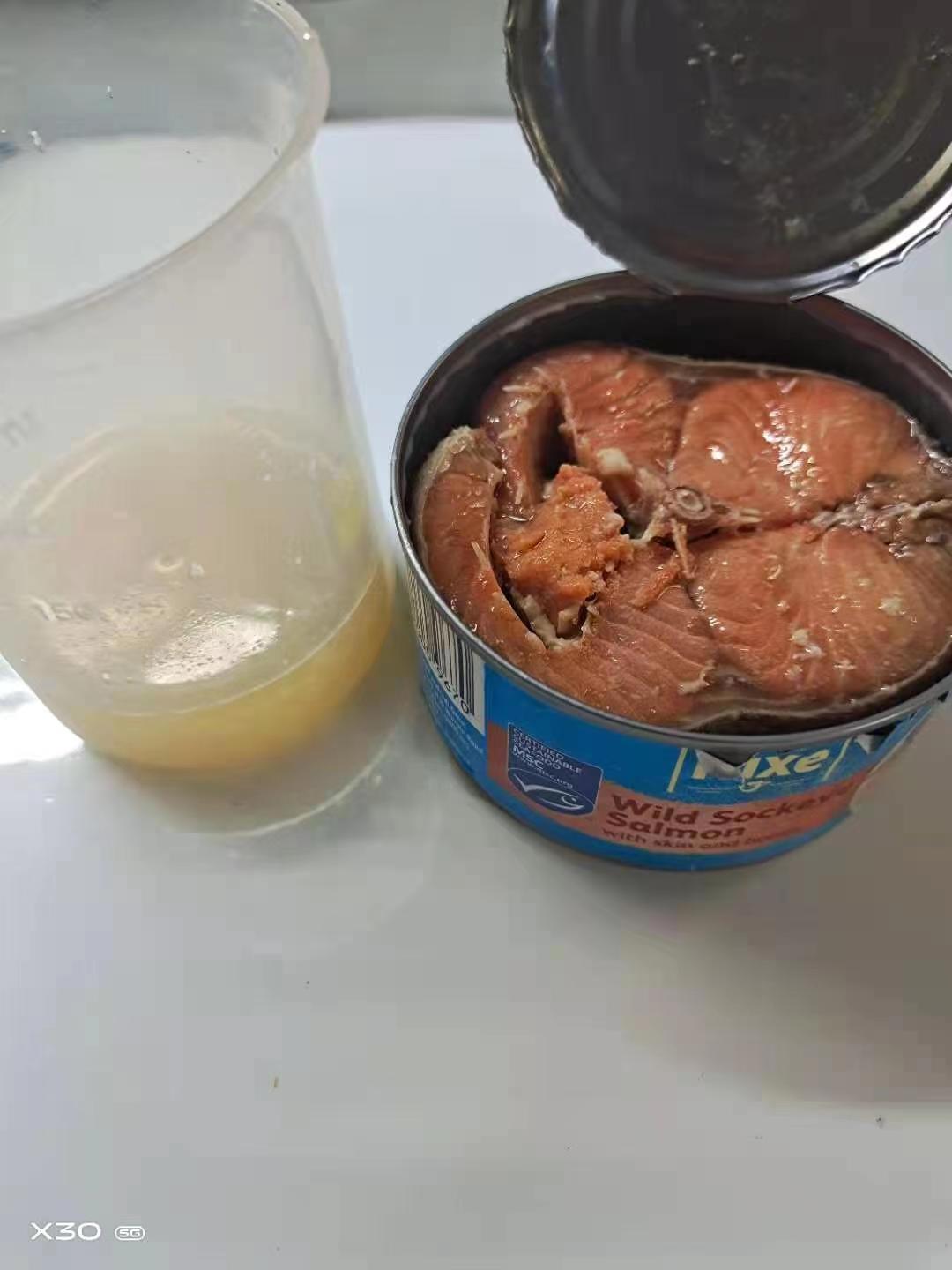 Canned red salmon