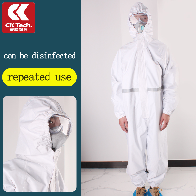 CK Tech. Coverall Protective Disinfected Clothing Reusable Impermeability Dust-proof Anti-droplets Isolation Clothing