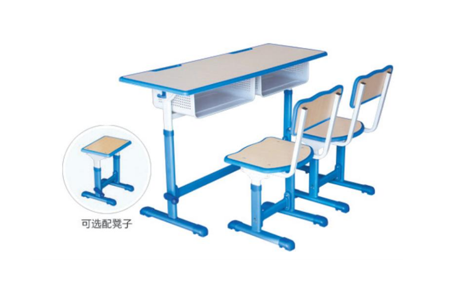 ZC-A093 双人套管课桌椅/凳