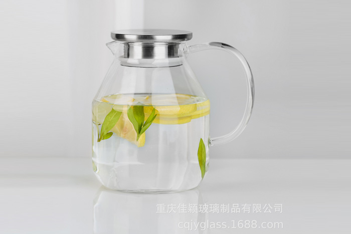 JY-1600ml耐熱玻璃果汁壺涼水壺高硼硅玻璃茶壺