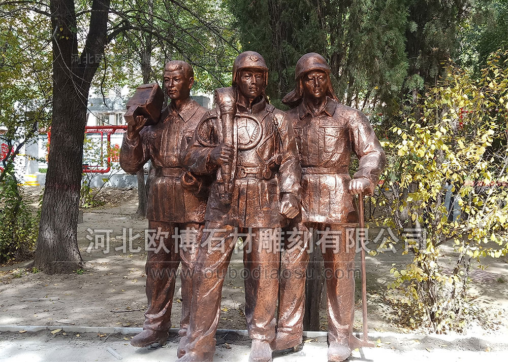 呼和浩特-119消防主题文化广场雕塑-高度2米