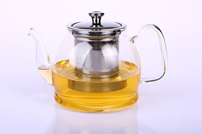 JY-1000ml高硼硅耐热玻璃滤网茶壶烧水直火壶