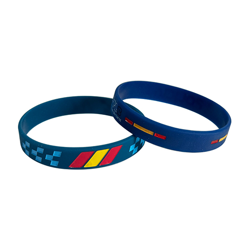 Color Fill Debossed Silicone Wristband