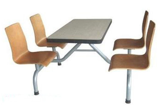 HQ-K1-6木纹旋转椅餐桌