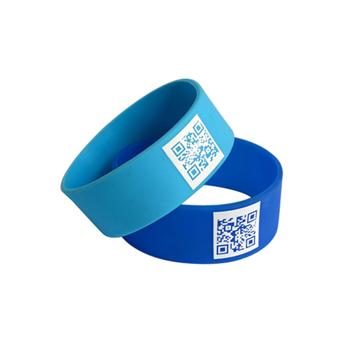 Silicone wristband with QR code , can be different.