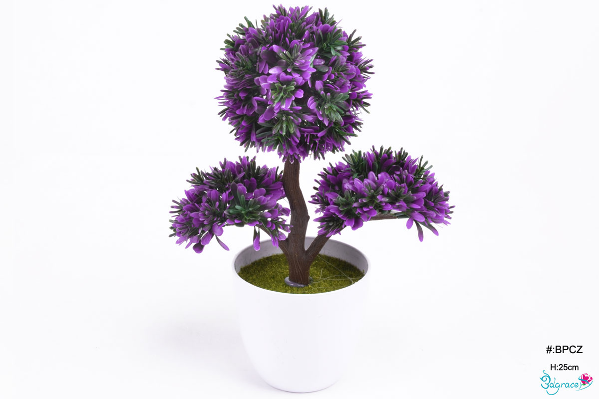BPCZ Purple Artificial Bonsai pot Plants