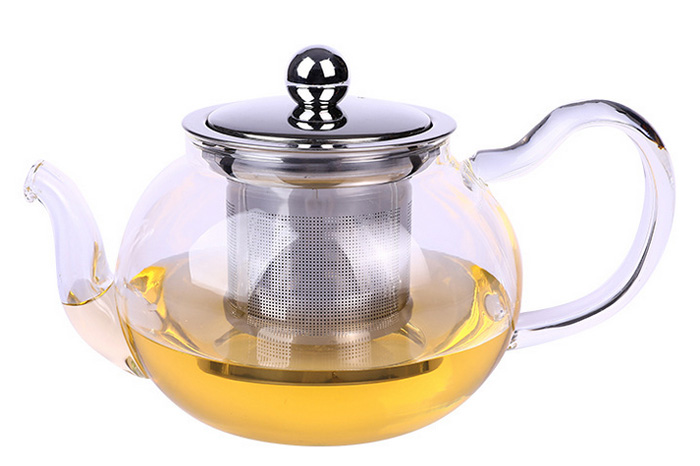 JY-500ml高硼硅玻璃茶壺濾網茶壺茶具直火壺