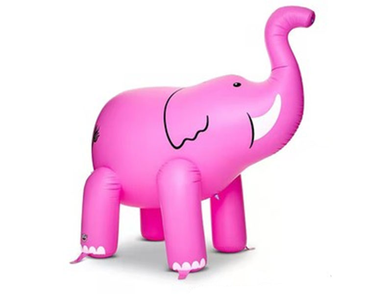 充氣粉色噴水大象