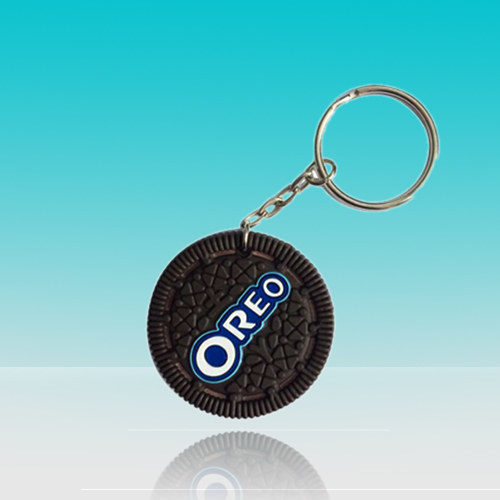 Promotional gift Rubber Keychain, 3D Logo, Customized Sizes Accepted