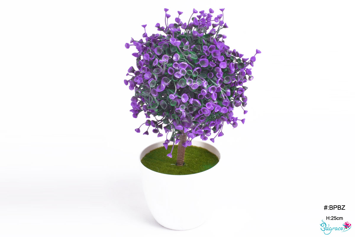 BPBZ Purple Artificial Bonsai pot Plants