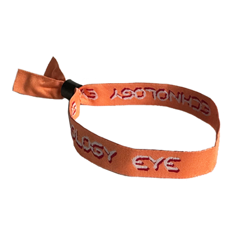 Double-sided logo Woven Wristbands
