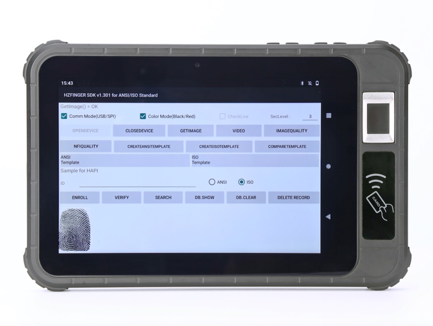 T801 Rugged Mobile Biometric Tablet PC