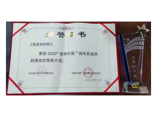 《我是你的眼》荣获2020年“美丽中国”微电影盛典剧情类优秀影片奖