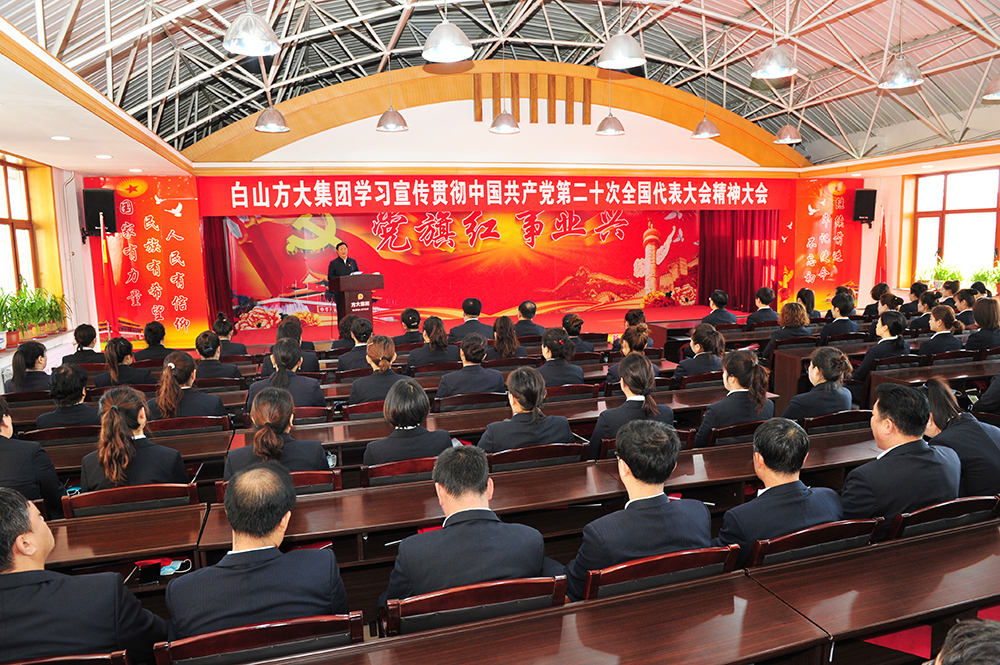 白山方大集團召開學習宣傳貫徹中國共產黨第二十次全國代表大會精神大會 