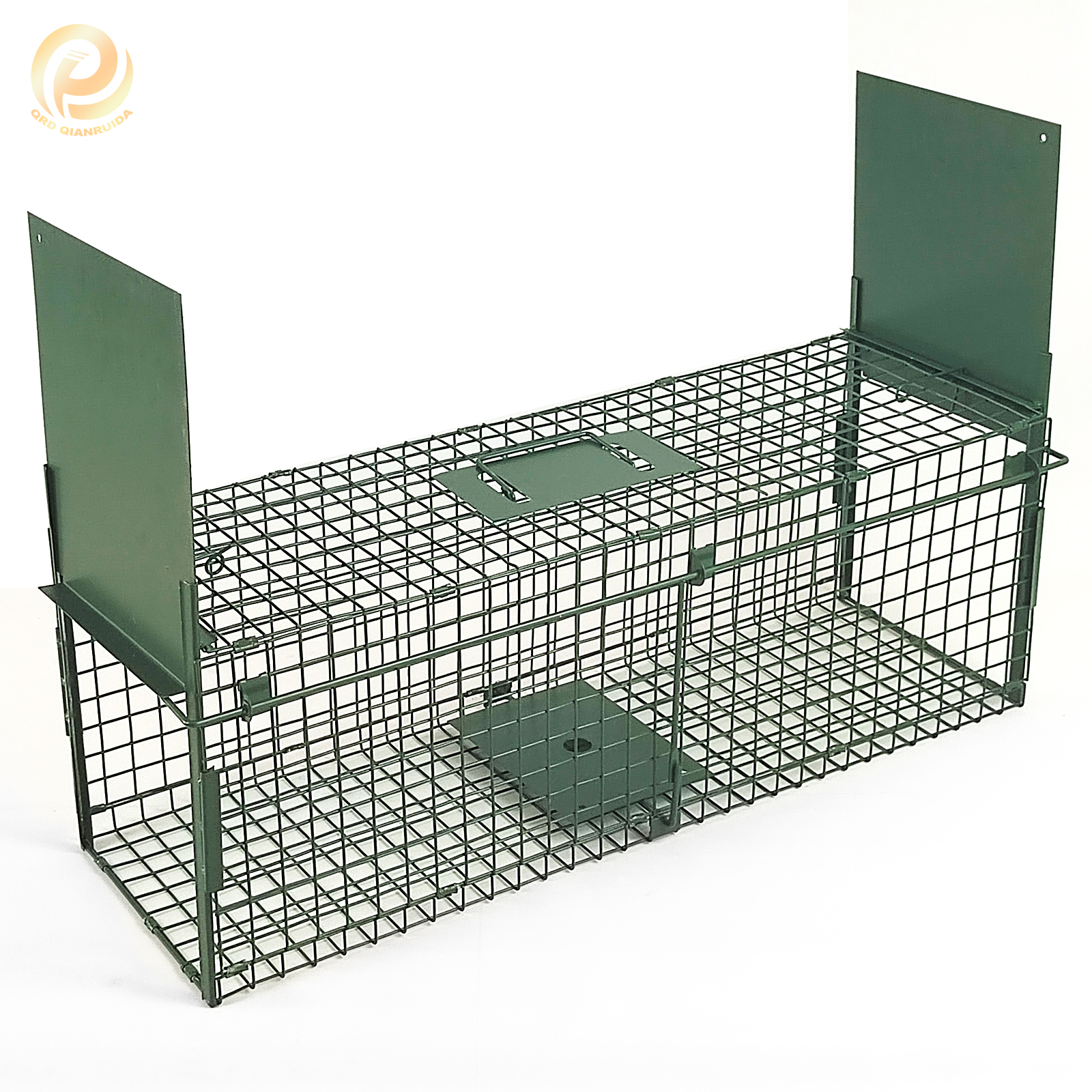 Metal Live Trap Animal Trap Reusable foldable trap for mink, cat, fox, raccoon and raccoon  80cm