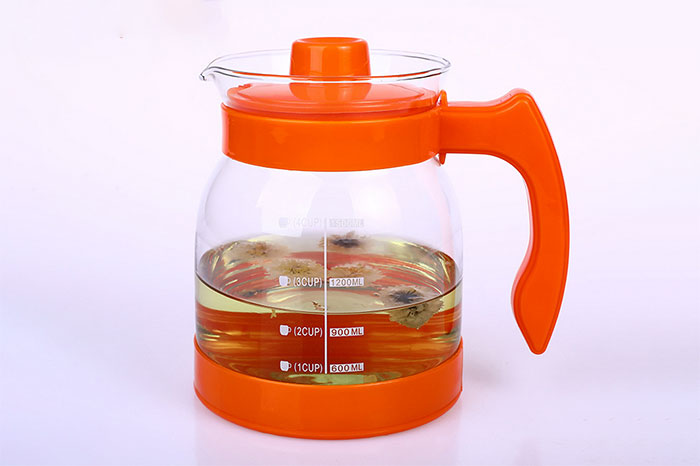 JY-1500ml烤貼花玻璃涼水壺玻璃茶壺