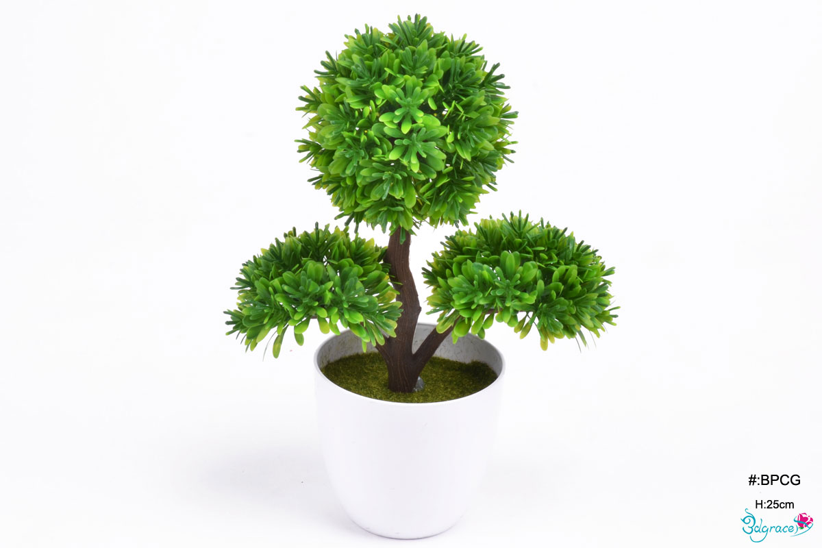 BPCG Green Artificial Bonsai pot Plants