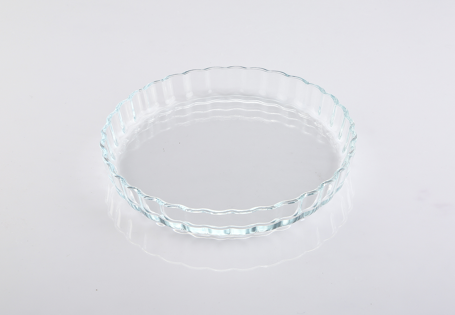 0.6L fluted glass plate