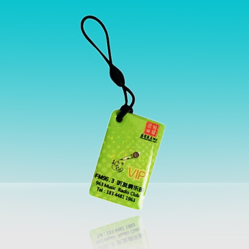 NFC Key Fob with Elastic String, Waterproof, Made of PVC, PET, ABS, PETG