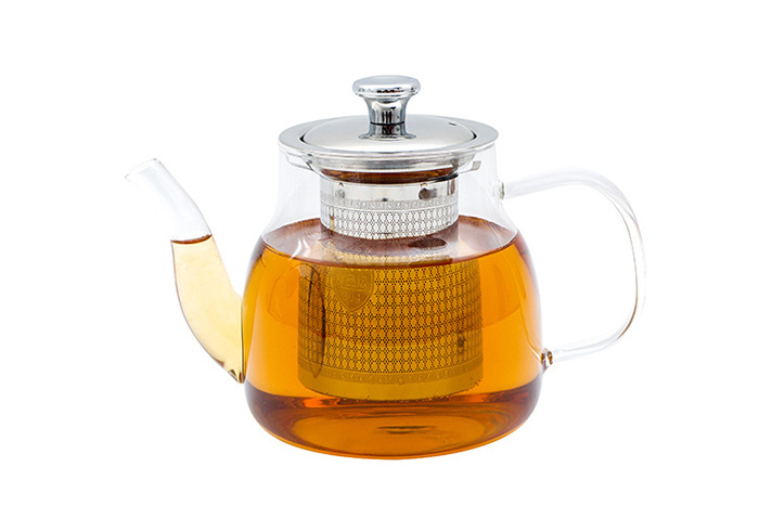 JY-600ml迷你高硼硅玻璃壺耐熱濾網茶壺