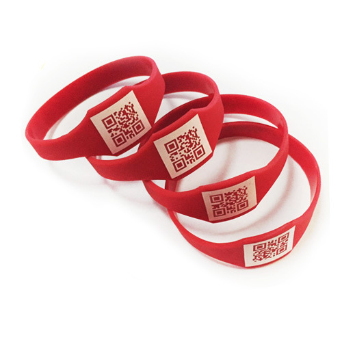 Silicone wristband with QR code , can be different