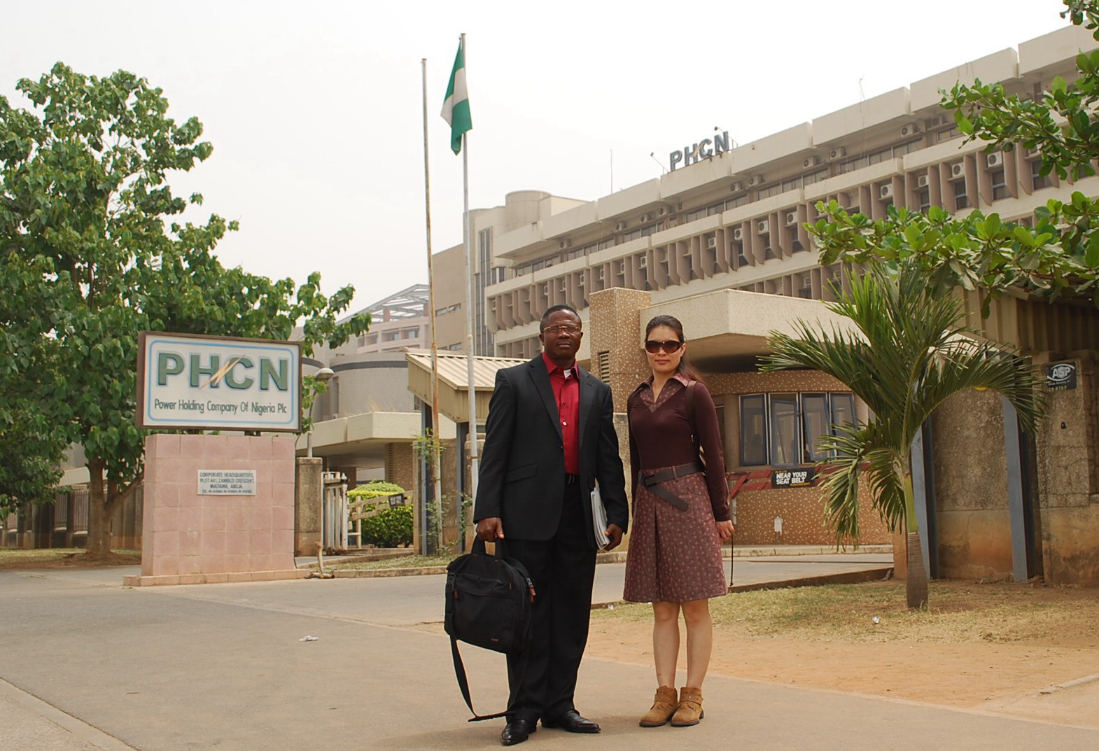 G.Manager Ms. Wang with local agent in PHCN of Nigeria