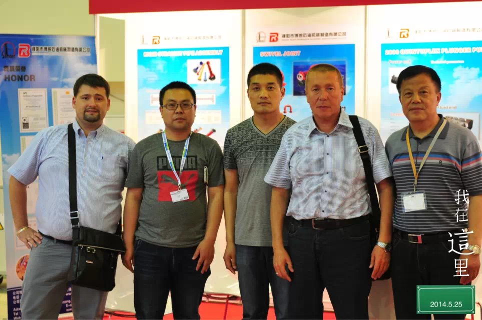 Russian customers visiting the company