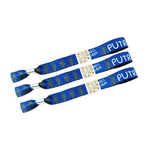 Sublimation satin printing bands with heat transfer printing QR code